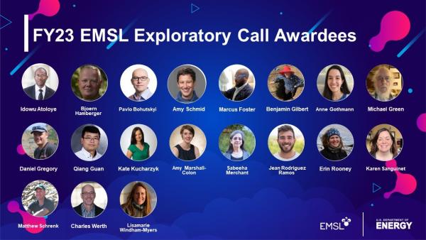 FY23 EMSL Exploratory Call Awardees