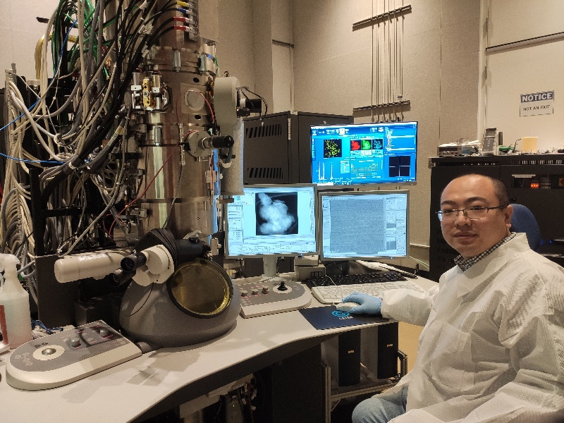 Ying Zhang in a laboratory