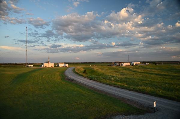 Plains, road, and sky