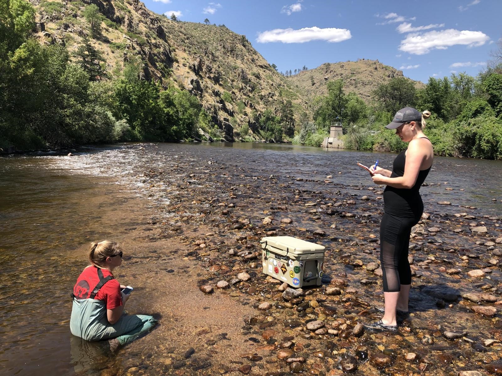 Sediment and water samples from river corridors