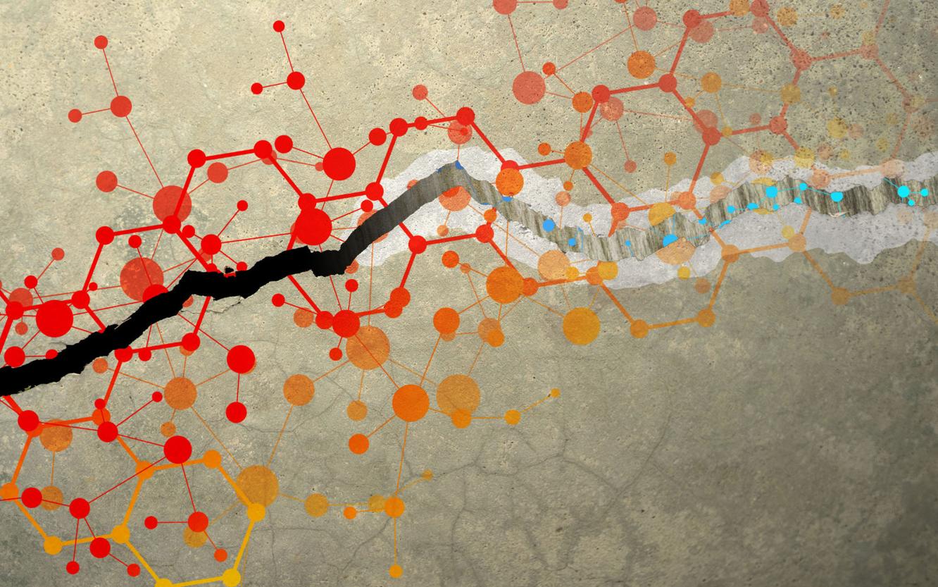 Elemental and structural analysis of a polymer-cement composite reveals how carbonates form in the material after exposure to CO2. Image courtesy of Nathan Johnson | Pacific Northwest National Laboratory