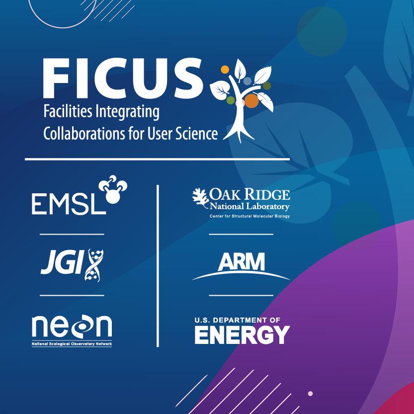 graphic illustration for FICUS Awards with logos of DOE facilities