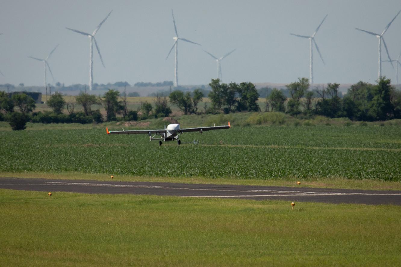 ArticShark lands in a landing strip