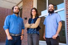 EMSL postdocs Jordan Rabus, Brittney Gorman, and Jeremiah Traeger