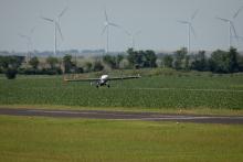 ArticShark lands in a landing strip